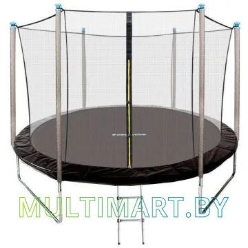 Батут GetActive Jump 10ft - 312 см с лестницей, внутренней сеткой (черный)